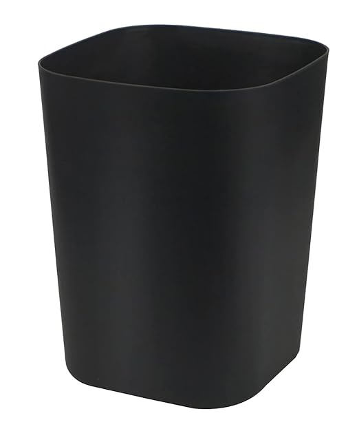 Besli 2 Gallon Small Trash Can Garbage Can Wastebasket for Bathroom Bedroom Kitchen Office (Black, 1 Pack)
