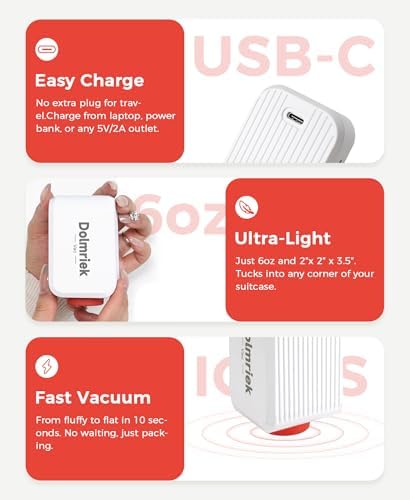 9-Pack Vacuum Seal Bags for Clothing Travel with Cordless Pump - Image 6