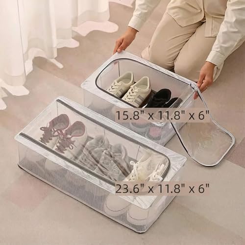1 Pack Clear Shoe Storage Boxes for Boots Sneaker, 15.8" x 11.8" x 6" - Image 5