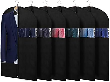 KEEGH 40 in Suit Bags for Closet Storage (Set of 6) Black by KEEGH