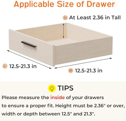 12 Pack 2.36" High Shallow Drawer Dividers, 12.5"-21.3" Expandable - Image 2