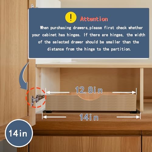 Pull Out Cabinet Drawers - 6x2 Size Options (12-23'W,18-21'D), Pre-Assembled with Soft Close Slides, Solid Beechwood, Easy Installation (14'W x 21'D) - Image 6