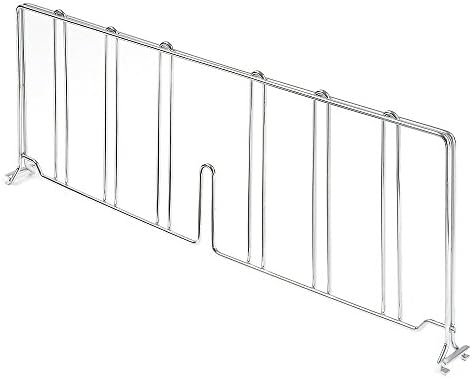 Nexel Wire Shelf Divider, 18"W x 8"H, Chrome by Nexel