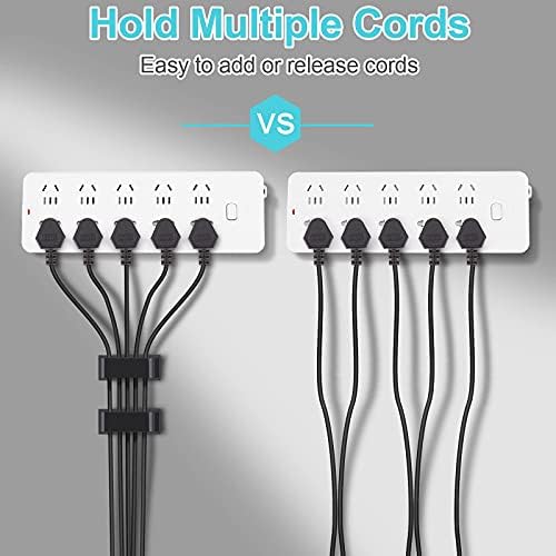 TidyHelper 20 PCS Cable Management Clips, Black, for Multiple Cords - Image 5