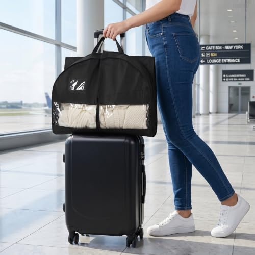6 Packs Garment Bags for Hanging Clothes, 43" & 60" Suit Bags for Closet - Image 7