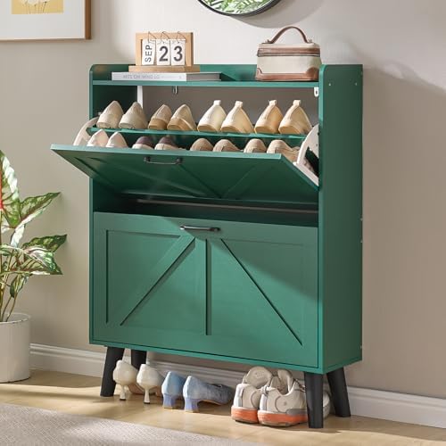 LEYAOYAO Shoe Cabinet Storage for Entryway with 2 Flip Drawers by LEYAOYAO-Findtheshiningpointofyourideallife%EF%BC%81