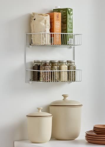 ClosetMaid 8002 2-Tier Wall Rack for Added Storage, 10.5-Inch H x 12.5-Inch W x 5-Inch D, White - Image 2