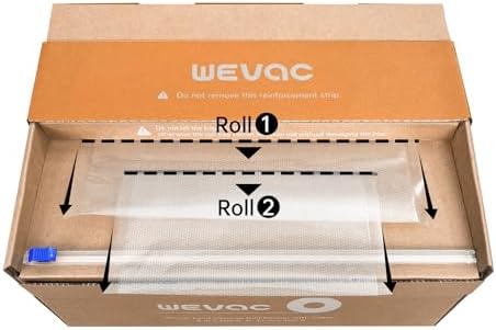 Wevac Vacuum Sealer Bags for Food, 8"x100' & 11"x100' Rolls with Cutter Box - Image 5