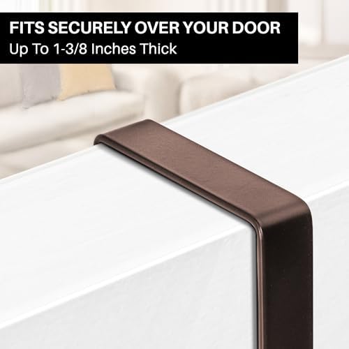 LYNK Professional® Home™ Over the Door Hooks - 9 Hook – Over the Door Coat Rack - Over the Door Hanger - Hanging Towels or Clothes - Bathroom, Bedroom, Laundry Room - Lifetime Ltd. Warranty, Bronze - Image 6