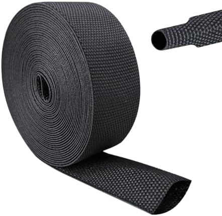Heat Shrink Wire Loom, 20FT-3/4 Inch 2:1 Nylon Fabric Tubing by ZSUCUN
