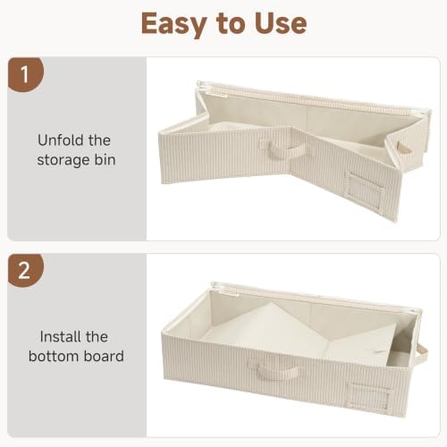 StorageWorks 5 Inch Low Profile Under Bed Storage Containers with Clear Lid - Image 7