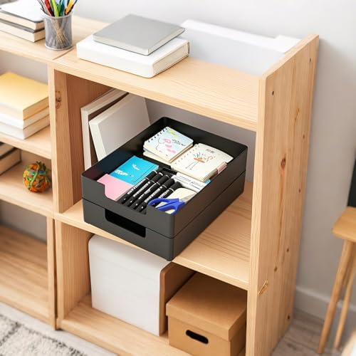 Letter-Size Tray, Desk Drawer Organizer for A4 Paper, Black - Image 5