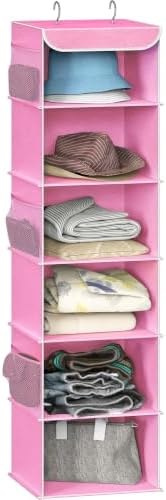 Simple Houseware 6 Shelf Hanging Closet Organizer, Pink by SimpleHouseware