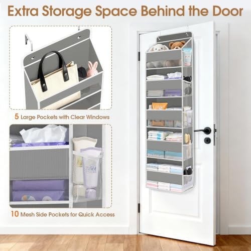 Over The Door Organizer Storage behind Door Hanging Organizer for Nursery - Image 4