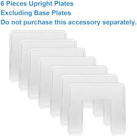 Adjustable File Sorter Accessories 6 Pieces Upright Plates, Expandable File Folder Holder Accessory, Desktop Binder Organizer, School Office File Organizer, Translucent Frosted - Image 2