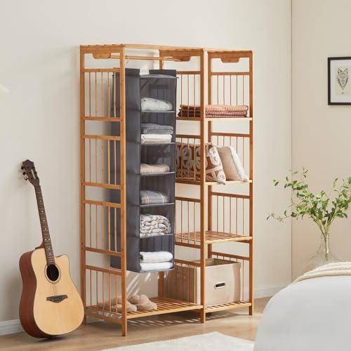 YOUDENOVA Hanging Closet Organizer, Closet Organizers and Storage, Grey - Image 2