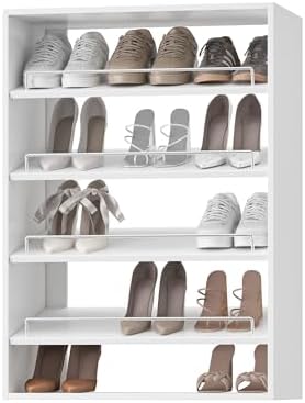19.5" Wide Shoe Shelf Tower Modular Closet System, Shoe Storage Closet Tower with Shelves, White by Unknown