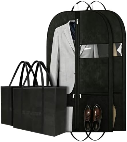 2 Pack Garment Bag, Closet Storage Garment Bag Carry On with Shoe Pocket by CYD