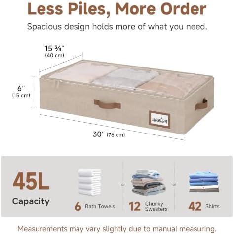 StorageWorks 6 Inch Low Profile Underbed Storage Containers with Clear Lid - Image 2