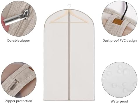 Zilink Hanging Storage Bags for Clothes Garment Bags for Storage 43 in - Image 3