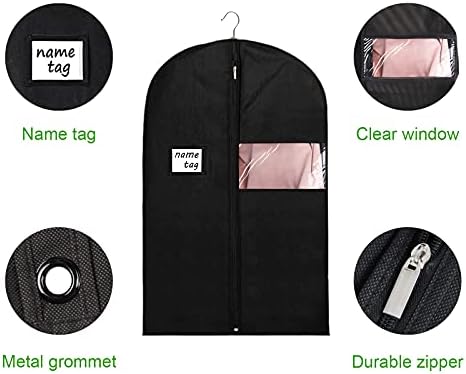KEEGH 40 in Suit Bags for Closet Storage (Set of 6) Black - Image 3