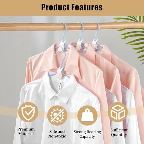 Hanger Connector Hooks,50 Pcs Space Saving Hangers for Clothes,Clothes Connector Hooks, Hanger Organizer Space Saver,Hanger Extender Hooks - Image 2