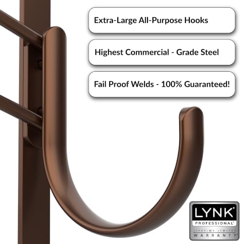 LYNK Professional® Home™ Over the Door Hooks - 9 Hook – Over the Door Coat Rack - Over the Door Hanger - Hanging Towels or Clothes - Bathroom, Bedroom, Laundry Room - Lifetime Ltd. Warranty, Bronze - Image 4