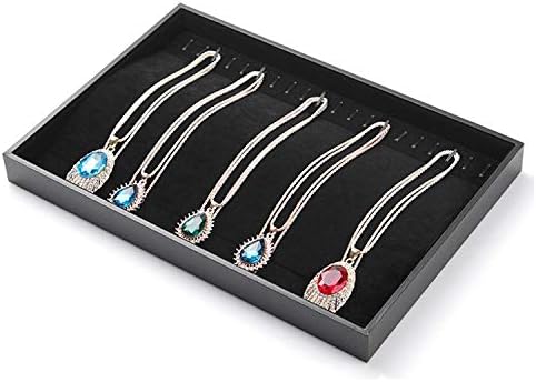 Stratalife 20 Hooks Velvet Necklace Organizer Tray, 13.8" x 9.4" x 1.2" - Image 5