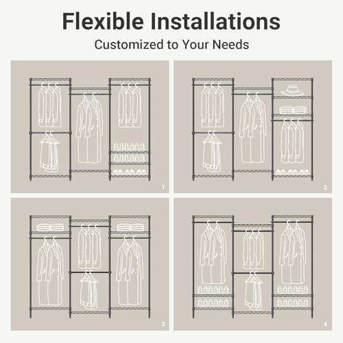 VIPEK V5 Plus Heavy Duty Clothes Rack, Large Modular Closet System, White - Image 4