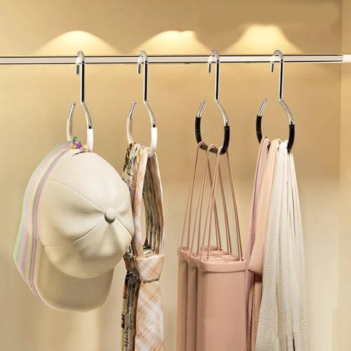 Multifunctional Hangers Scarf Hangers with Open Rings Designs for Hanging Belts Ties Hats and More Closet Organizers - Image 3