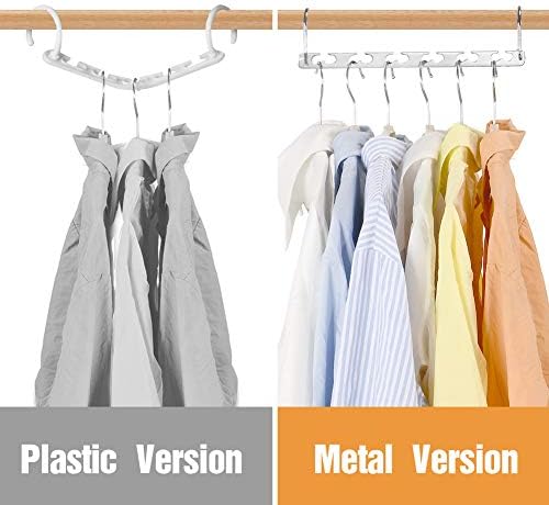 Metal Magic Hangers Space Saving Clothes Hangers Closet Space Saver Clothing Hanger Oragnizer for Wardrobe Space,Wrinkle-Free Clothes（Pack of 4） - Image 7