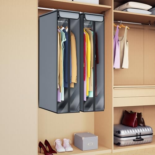 Univivi Garment Bags for Hanging Clothes, Large Clothes Bags 40 In, 1 PCS - Image 2