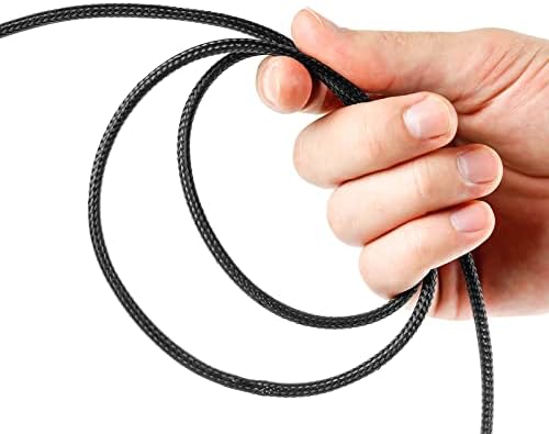 Xuniea 96ft Wire Loom Braided Cable 1/4, 1/2, 3/4 Inch,Black and Blue - Image 4