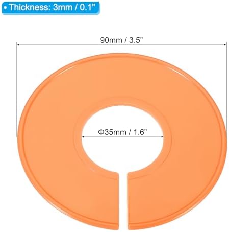 PATIKIL Clothes Dividers, 6 Pack Closet Clothing Rack Size Dividers Blank Labels Sorting Round Separator for Closet, Orange - Image 2
