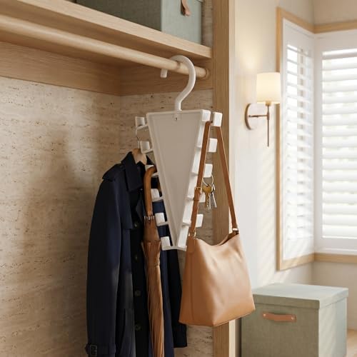 V-Shape 12-Hook Rotating Hanger, 360° Space Saving Closet Organizer - Image 5