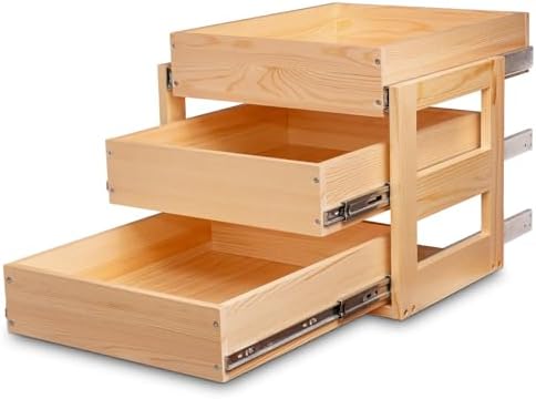 Mulush Pull Out Cabinet Organizer 23''W×21''D×19''H Slide Out Drawer by Mulush