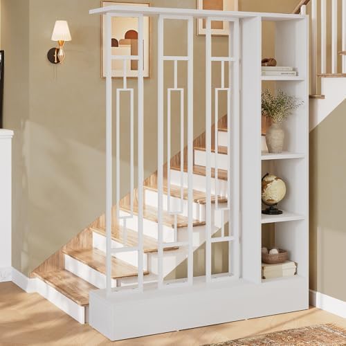 Tribesigns Room Divider with Shelves, 71" Freestanding Storage Room Divider - Image 2