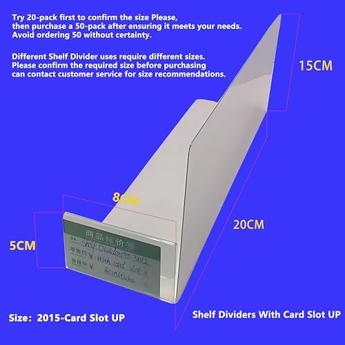 20 Pcs 20 * 15 CM 1MM Rack Size Dividers Mini Closet Shelf Dividers Tag; Shelf Label; Book Tracker Bookmark; Library Card Bookmark Creative Book Accessories for Reading Lovers; Book Tracker - Image 2