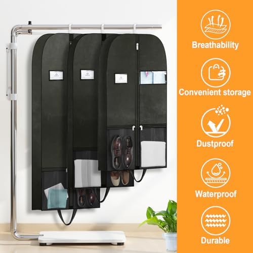 Travel Garment Suit Bag 54" for Hanging Clothes for Men Suits Shirts Coats - Image 3