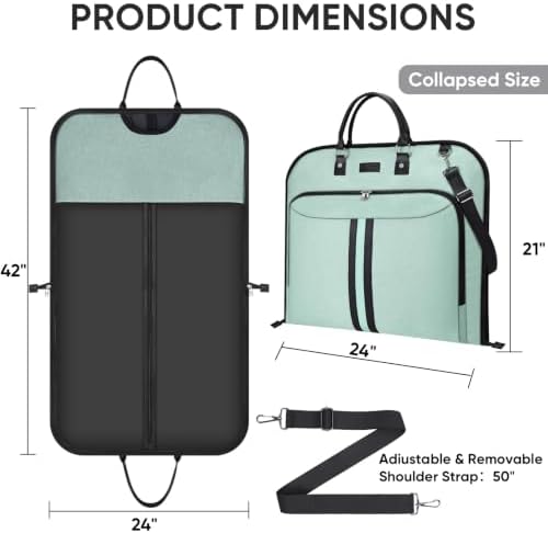 BALEINE Garment Bags for Travel, Water Resistant Carry on Suit Bag - Image 4