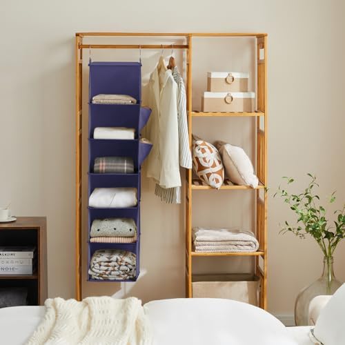 YOUDENOVA Hanging Closet Organizer and Storage, 6-Shelf, Purple - Image 4