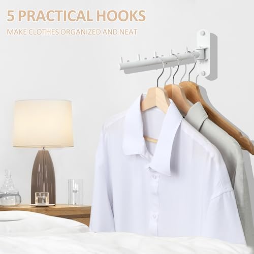 Mooche Swing Clothes Hanger Rack, Garment Racks 9.45" Long, White - Image 4