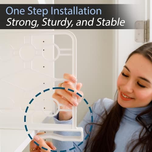 Shelf Dividers for Closet, Set of 6 White, Tool-Free Easy-Clip - Image 3