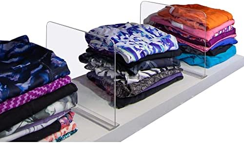 Bee Neat Closet Acrylic Shelf Dividers, Closet Organizer, 2 Pack, 8", 11 ⅝" by BeeNeat