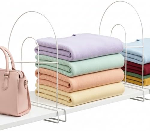 12-Pack 12" Tall Metal Shelf Dividers for Wood Closet Shelves by Unknown