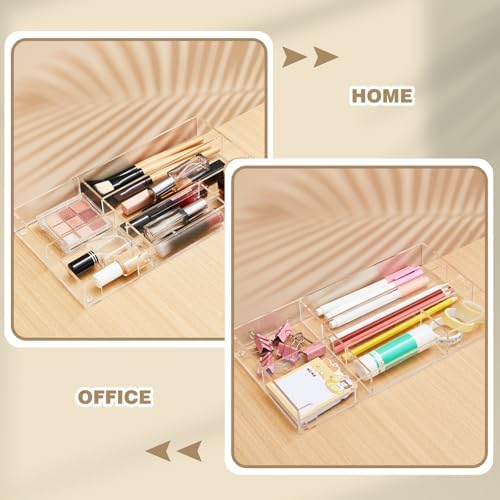 Briwooody Clear Acrylic Drawer Organizer,6 Compartments,Small - Image 5