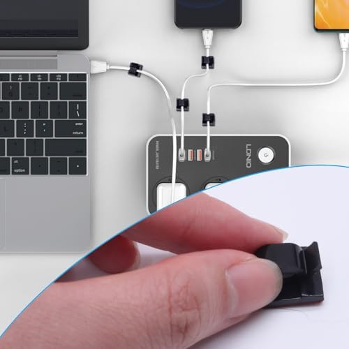 100 PCS Black Cable Clips Adhesive - Image 5