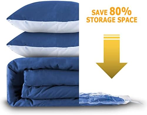 MEIQIHOME Vacuum Storage Bags, Space Saver Sealer Bags,Vacuum seal bags for clothing, Pillows, Comforters, Blankets, Bedding,Travel,8 LARGE - Image 4