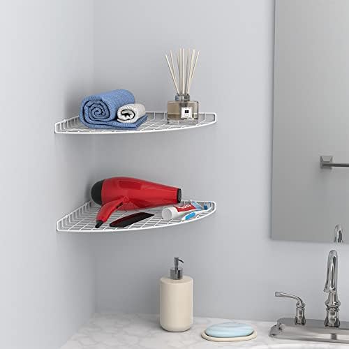 ClosetMaid Corner Shelf Organizer, Wall Mount Hanging Corner Shelves, Durable Steel, White, 8282 - Image 2