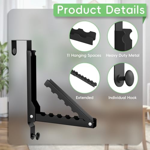 Foldable Over the Door Hooks, Over the Door Hanger for Space Saving - Image 4